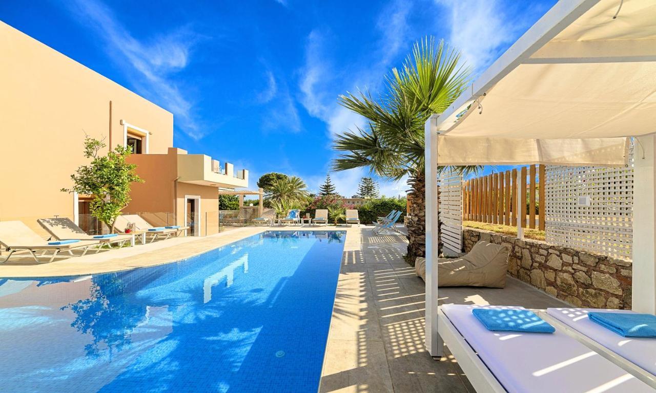 Island Villa Heated Pool Georgioupoli Bagian luar foto